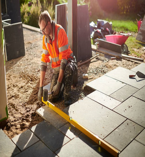 laying a patio in slate